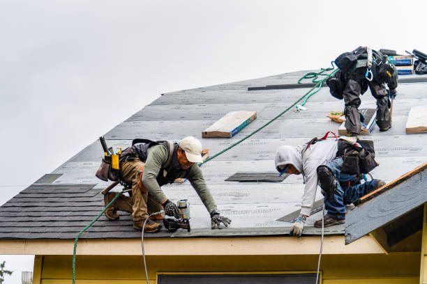 Professional Roofing technician working in Perry, NY